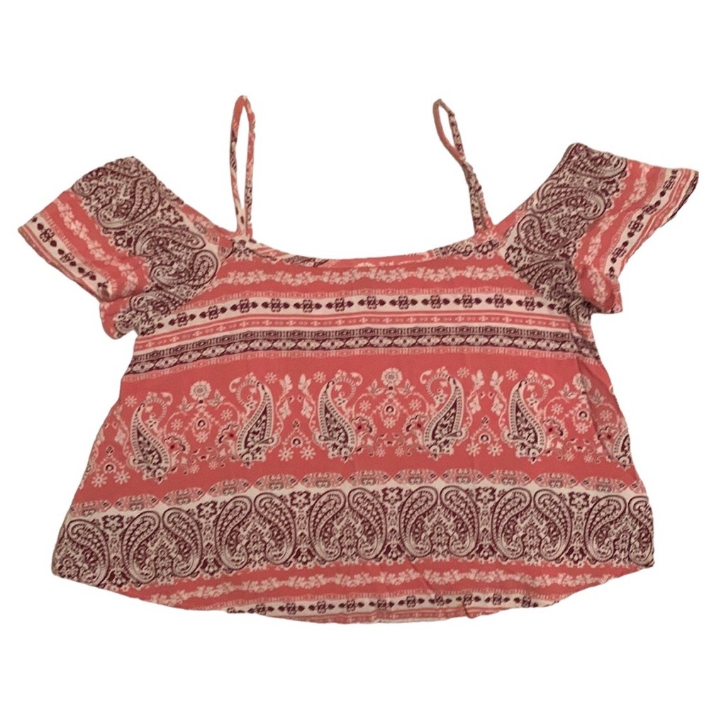 Charlotte Russe Paisley Print Cropped Top • Size XS
